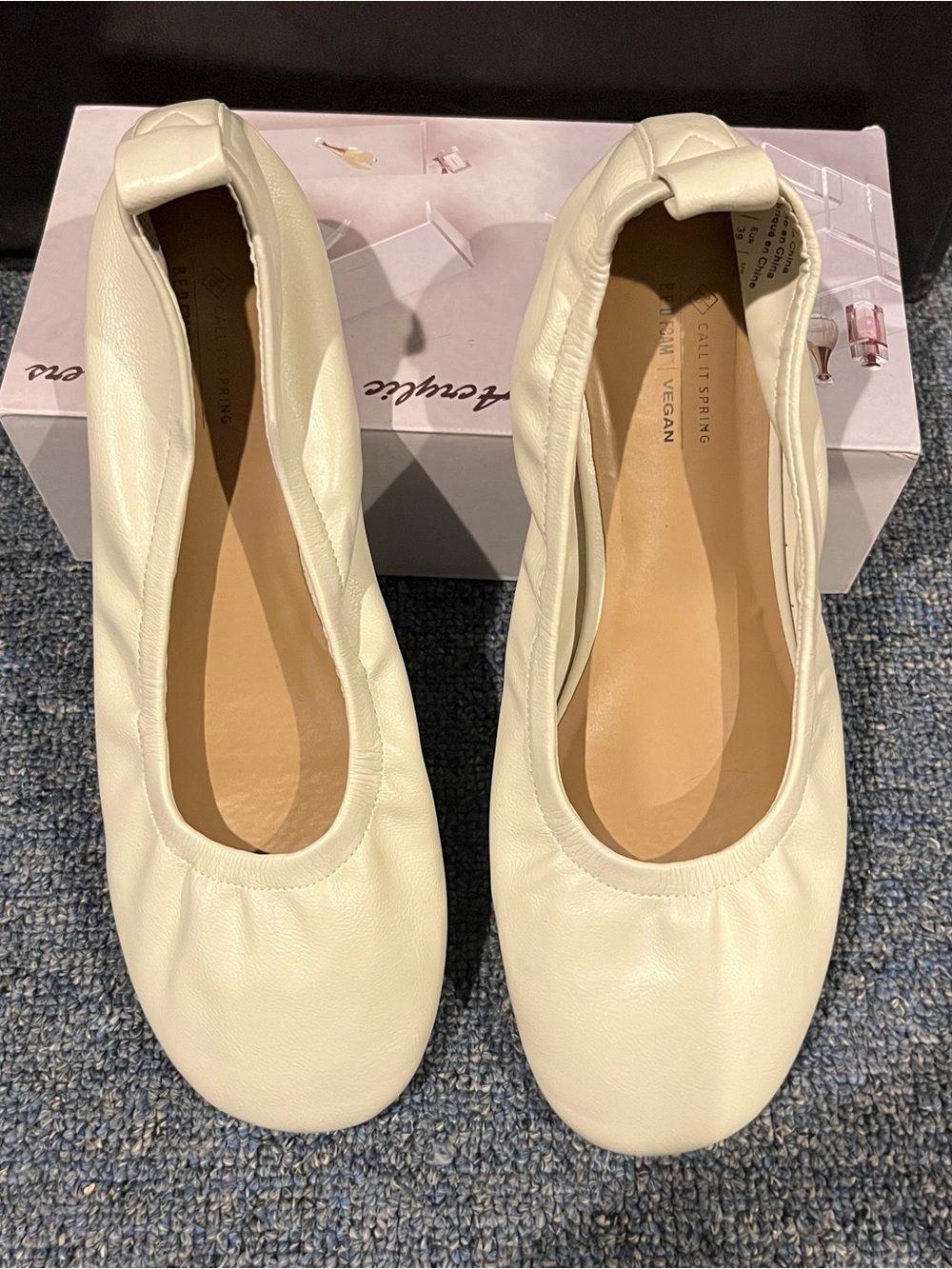Call It Spring Ivory Vegan Ballet Flats
